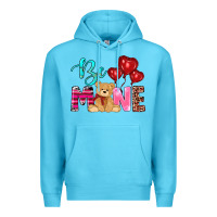 Ocean Blue valentine's day be mine tedybear Premium Hoodie - RanaPortraitStore
