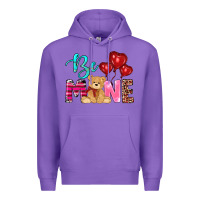 Purple valentine's day be mine tedybear Premium Hoodie - RanaPortraitStore