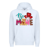White valentine's day be mine tedybear Premium Hoodie - RanaPortraitStore