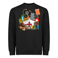 Black nurse  summer Heavyweight Sweatshirt - AdoDesignShop