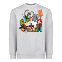 Heather Grey nurse  summer Heavyweight Sweatshirt - AdoDesignShop