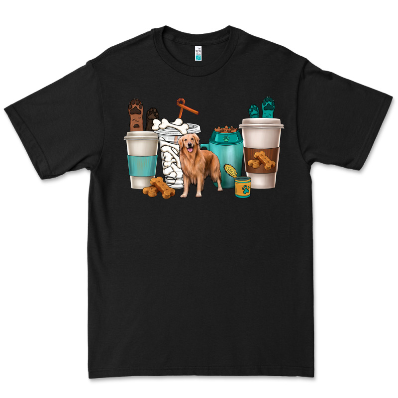 Golden Retriever Dog Coffee Cups Premium Tee by texasbilliewilder | Teevron