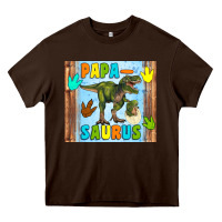 Chocolate Brown papa saurus Heavy Core Tee - Artiststas