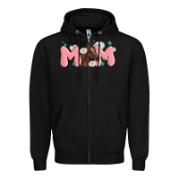 Black horse mom Zipper Hoodie - MaliasSmallBusiness