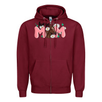 Burgundy horse mom Zipper Hoodie - MaliasSmallBusiness