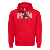 Red horse mom Zipper Hoodie - MaliasSmallBusiness