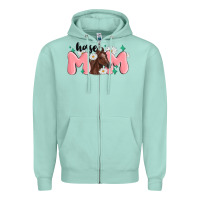 Seafoam horse mom Zipper Hoodie - MaliasSmallBusiness