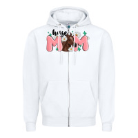 White horse mom Zipper Hoodie - MaliasSmallBusiness