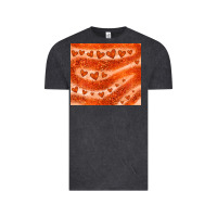 Vintage Black orange glitter heart Vintage Tee - JahusDesignShop