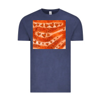 Vintage Denim orange glitter heart Vintage Tee - JahusDesignShop
