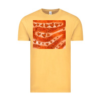 Orange Glitter Heart Vintage Tee | Teevron