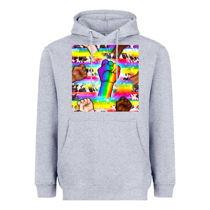 Pride Lgbtq Hands With Cowhide Seamless Pattern Heavyweight Hoodie by BundleAndBundleShop | Teevron
