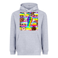 Heather Grey Pride lgbtq hands with cowhide seamless pattern Heavyweight Hoodie - BundleAndBundleShop