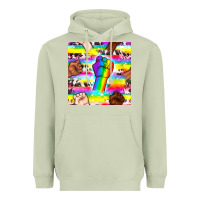 Matcha Pride lgbtq hands with cowhide seamless pattern Heavyweight Hoodie - BundleAndBundleShop