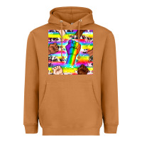 Meerkat Pride lgbtq hands with cowhide seamless pattern Heavyweight Hoodie - BundleAndBundleShop