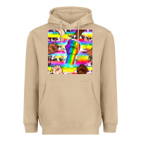Mushroom Pride lgbtq hands with cowhide seamless pattern Heavyweight Hoodie - BundleAndBundleShop
