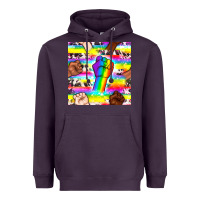Plum Pride lgbtq hands with cowhide seamless pattern Heavyweight Hoodie - BundleAndBundleShop