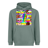 Sage Pride lgbtq hands with cowhide seamless pattern Heavyweight Hoodie - BundleAndBundleShop