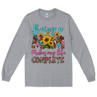 Heather Grey being a mom makes my life complete Long Sleeve Tee - Artiststas