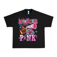 Black in october we wear cheer pink football Urban Heavy Tee - AdoDesignShop