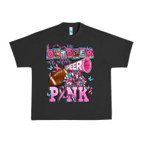 In October We Wear Cheer Pink Football Urban Heavy Tee | Teevron
