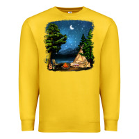 Lemon Night Glamping Camp With Wine Premium Sweatshirt - BundleAndBundleShop