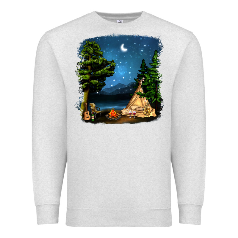 Night Glamping Camp With Wine Premium Sweatshirt by BundleAndBundleShop | Teevron