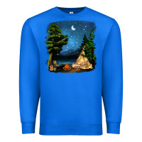 True Royal Night Glamping Camp With Wine Premium Sweatshirt - BundleAndBundleShop