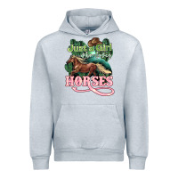 Heather Grey Just a girl who loves Horses Urban Hoodie - HowdyJamesFarm