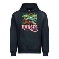 Navy Just a girl who loves Horses Urban Hoodie - HowdyJamesFarm