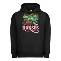 Pigment Black Just a girl who loves Horses Urban Hoodie - HowdyJamesFarm