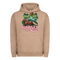 Pigment Burro Just a girl who loves Horses Urban Hoodie - HowdyJamesFarm