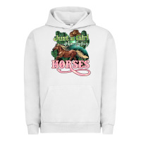 Pigment Lunar Rock Just a girl who loves Horses Urban Hoodie - HowdyJamesFarm