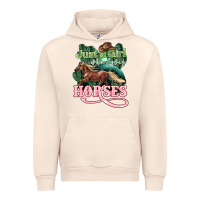 Sandshell Just a girl who loves Horses Urban Hoodie - HowdyJamesFarm