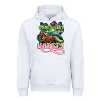 White Just a girl who loves Horses Urban Hoodie - HowdyJamesFarm