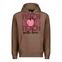 Chestnut teach with love Premium Hoodie - JahusDesignShop