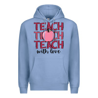 Colony Blue teach with love Premium Hoodie - JahusDesignShop