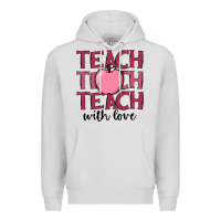 Dove Grey teach with love Premium Hoodie - JahusDesignShop