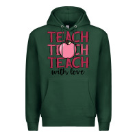 Sports Green teach with love Premium Hoodie - JahusDesignShop