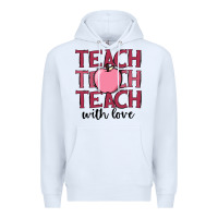 White teach with love Premium Hoodie - JahusDesignShop