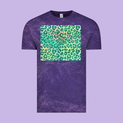 Green Leopard Glitter Vintage Tee Designed By Jahusdesignshop