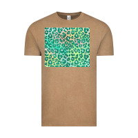 Vintage Coffee green leopard glitter Vintage Tee - JahusDesignShop