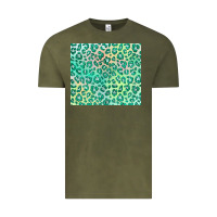 Vintage Olive green leopard glitter Vintage Tee - JahusDesignShop