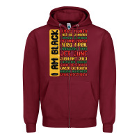 Burgundy black history  month Zipper Hoodie - MaliasSmallBusiness