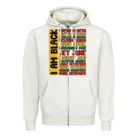 Oatmeal Heather black history  month Zipper Hoodie - MaliasSmallBusiness