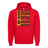 Red black history  month Zipper Hoodie - MaliasSmallBusiness