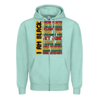 Seafoam black history  month Zipper Hoodie - MaliasSmallBusiness