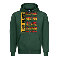 Sports Green black history  month Zipper Hoodie - MaliasSmallBusiness