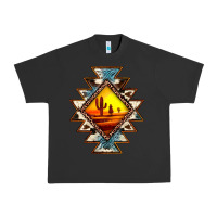 Pigment Black cowhide leopard sunset aztec Urban Heavy Tee - JahusDesignShop