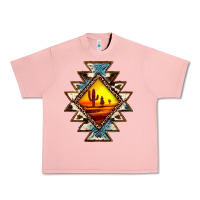Salmon cowhide leopard sunset aztec Urban Heavy Tee - JahusDesignShop